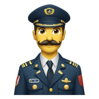 Pilote avion moustachu sticker