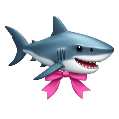Shark with a pink bow sticker