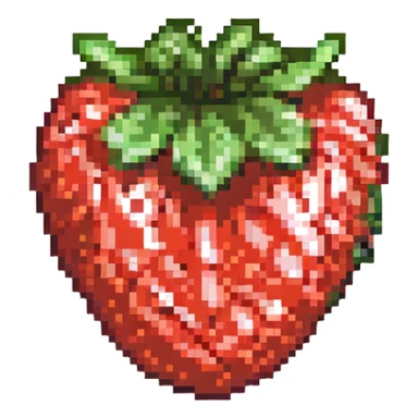 a single strawberry sticker