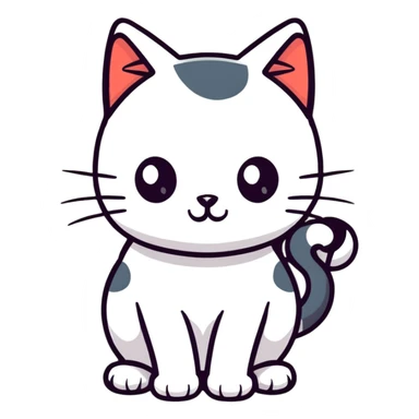 cat cartoonish sticker style sticker