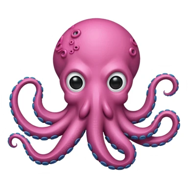 pink octopus face mask sticker