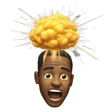 mind blowing emoji exploding head sticker