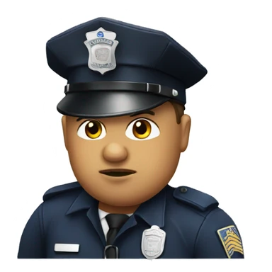 very bloated police officer sticker