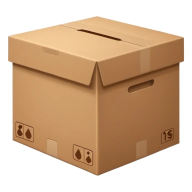 clean cardboard box  sticker