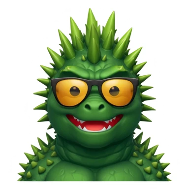 Godzilla wearing sunglasses sticker