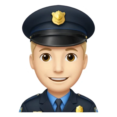 policeman smile in blackcoat sticker