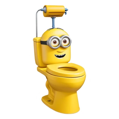 A minion toilet  sticker