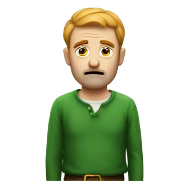 irish sad man sticker