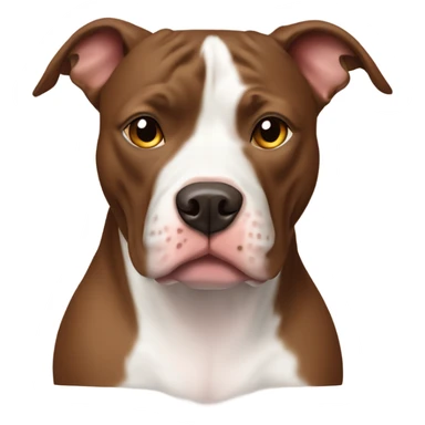 Brown and white pitbull sticker