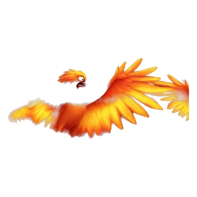 phoenix bird roaring lava sticker