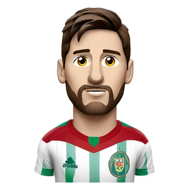 Lionel Messi wearing a portugal jersey sticker