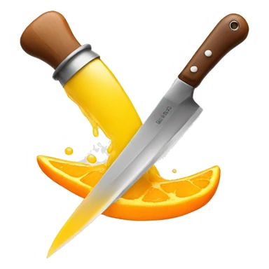 knife and re colour juice droping  sticker