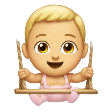 Baby in swing sticker