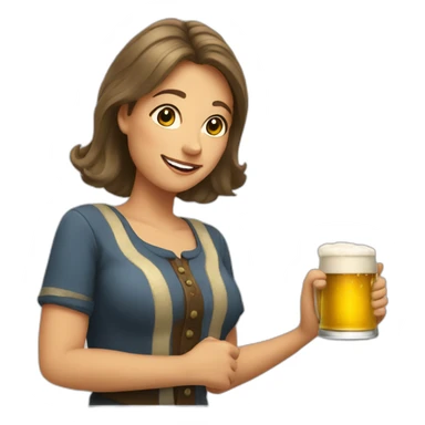 A lady who loves beer sticker