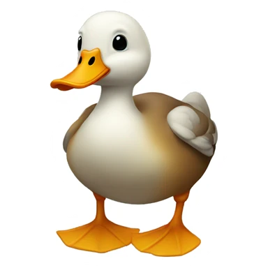 Deadpan duck sticker