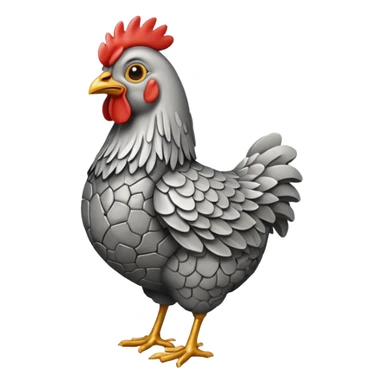 stone metal chicken sticker
