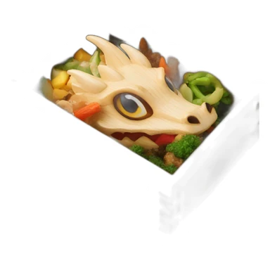dragon wood bento box sticker