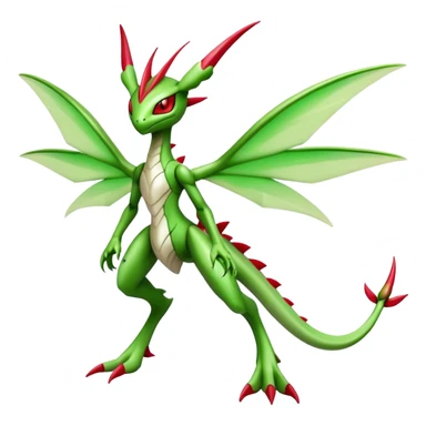  Cool Edgy Shiny Futuristic Ethereal Legendary Scizor-Digimon-Schyther-Flygon-hybrid full body sticker