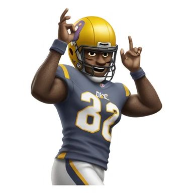 Lebron hitting the griddy but he’s scoring a touchdown sticker