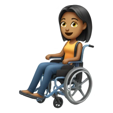 disabled woman on a wheelchair sticker
