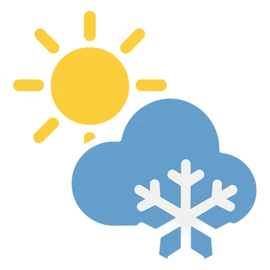 climate icon, clean, modern, color fill sticker