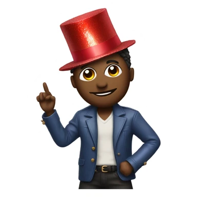 Musician with party hat  sticker