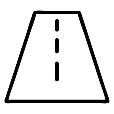 simple and clear road icon, black outlined, no fill sticker
