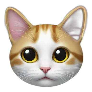 small surprising cat in real cosmic space sticker