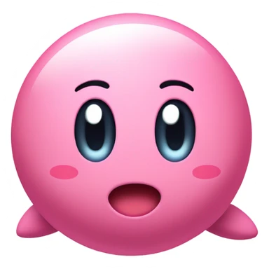 cute classic Kirby jumping sticker