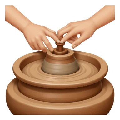 hands on pottery wheel sticker