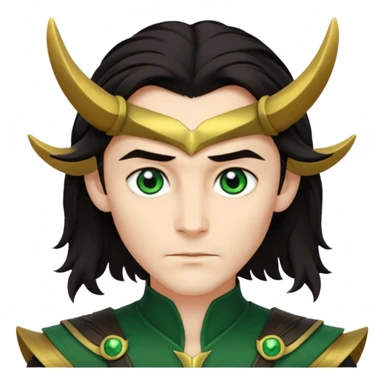 Loki marvel movies character face only younger sticker