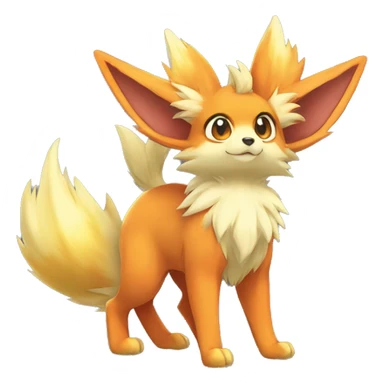  Fennekin-Flareon—Vulpix-Fakemon Full body sticker