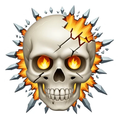 Skull mind blown sticker