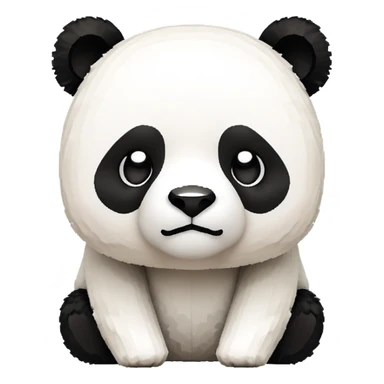 minecraft panda, blocky, cute sticker