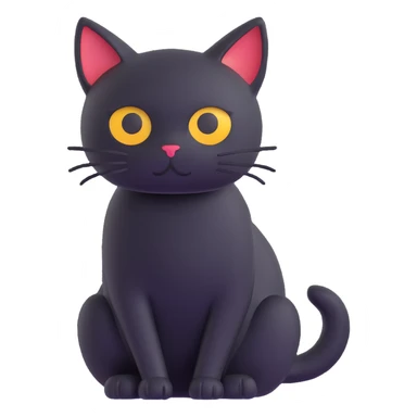 black cat waiting for salary sticker