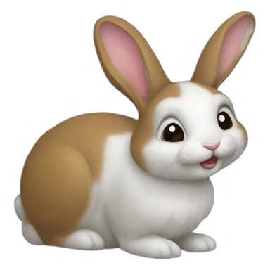rabbit on develon excacator sticker