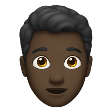 black auditory emoji sticker