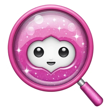 mix light pink dark pink and white girly wifi internet with a magnifying glass sticker