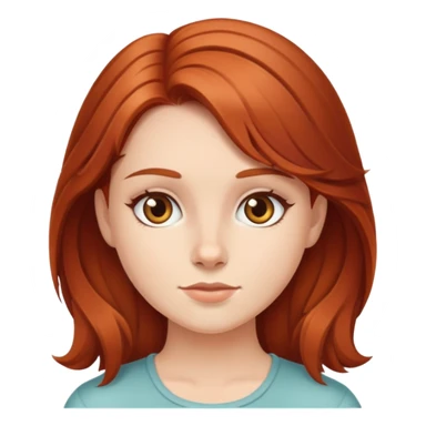 Chica de piel clara y cabello cobrizo sticker