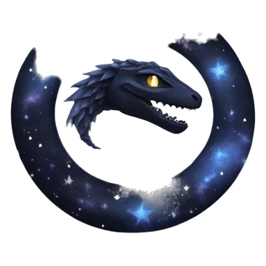 MAGICAL BLACK Ouroboros IN STARS sticker