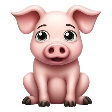 Pig begging emoji sad  sticker