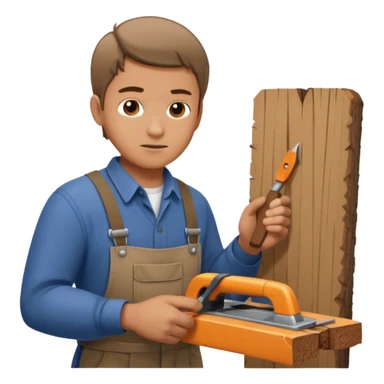 a man planing sticker