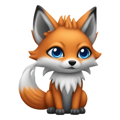 Blue nine tailed fox sticker