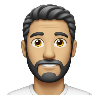 hombre llenito con barba y bigite moreno claro  sticker