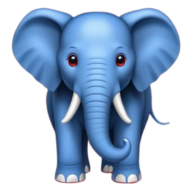 Republican Party elephant but in a Game Of Thrones Intro Sigil Form - in a square picture frame in Republican Party colors sticker