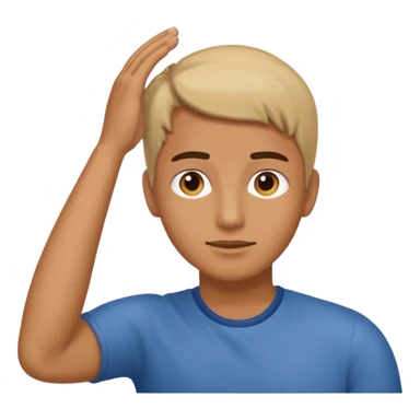 😝👋🏼Derrien la tête la main  sticker