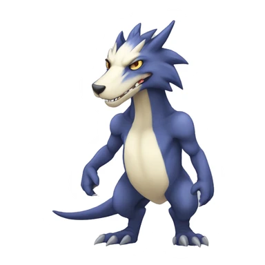 Cute Chibi Lombax-Sergal-Vernid-Fakemon full body sticker