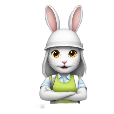 Architect Rabbit Girl sticker