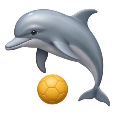 Dolphin with ball sticker