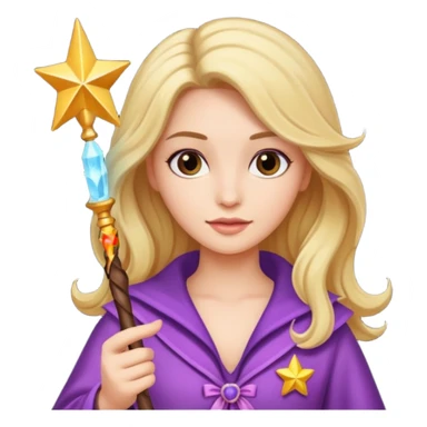 beautiful-haired woman with a wand sticker